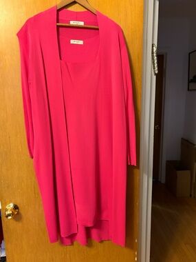 Bailey Pink Midi Dress with Matching Cardigan